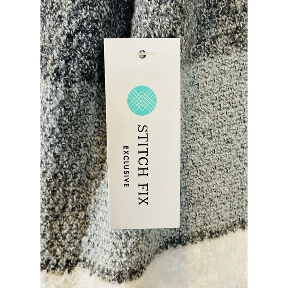 NWT Pink Clover Open Front Long Cardigan Sweater Stripes Pockets SOFT Oversize M - Picture 5 of 7